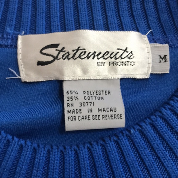 Amazing 1980’s Statements by Pronto Top and Pant Set size Medium - Picture 4 of 9